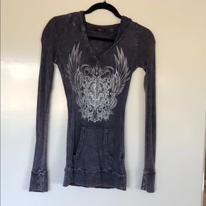 T-Party medium long sleeve hoodie t-shit